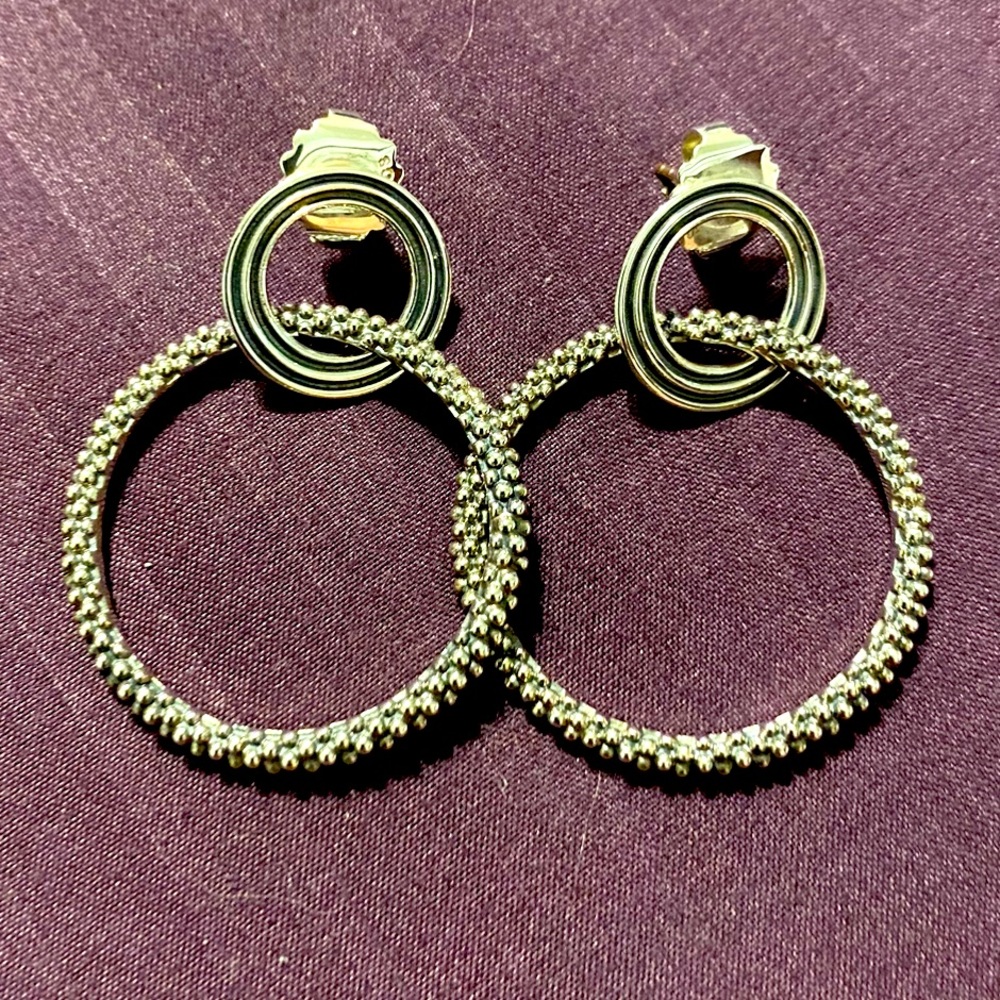BRAND NEW! LAGOS STERLING SILVER, DOUBLE HOOP, LAGOS EARRINGS! ❤️VDAY Gift! 🌹